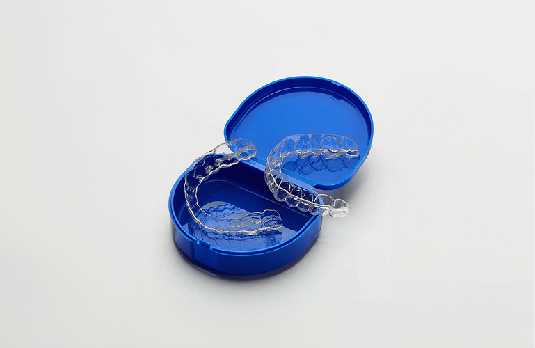 Close Up Of Orthodontic Retainers